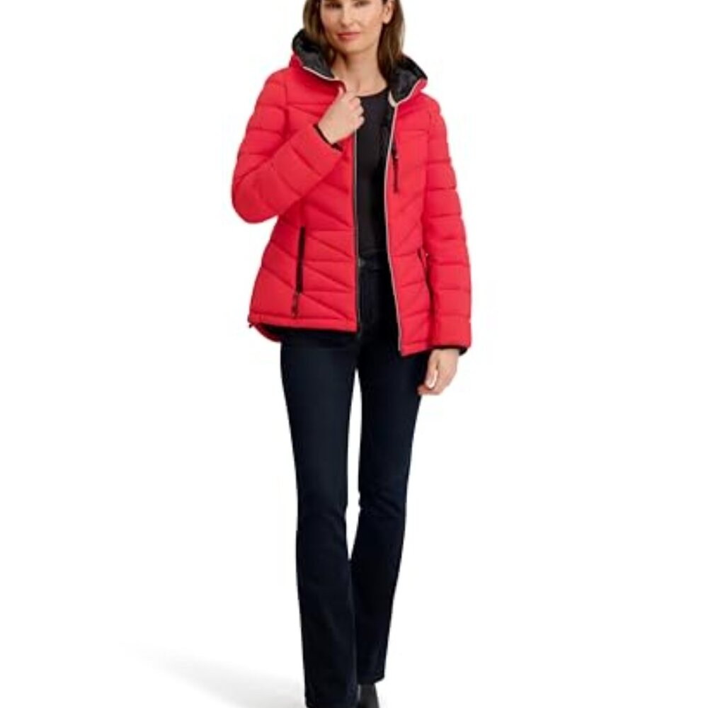 Packable Stretch Puffer Jacket Midweight Water-Re… - image 5